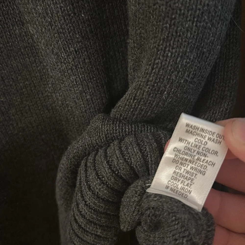 Croft & Barrow Men’s Mockneck Zip Sweater New Gray Size XXL Tall Long